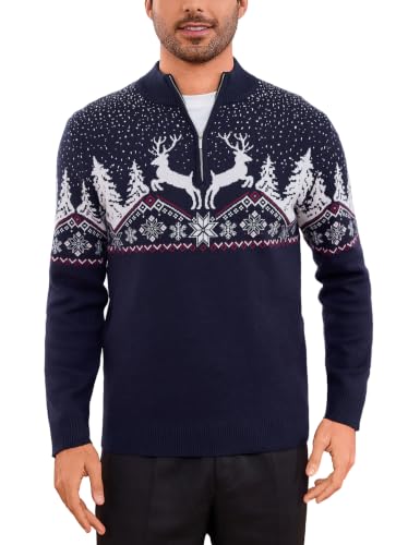 Slim Fit Lightweight Quarter Zip Mock Neck Sweater