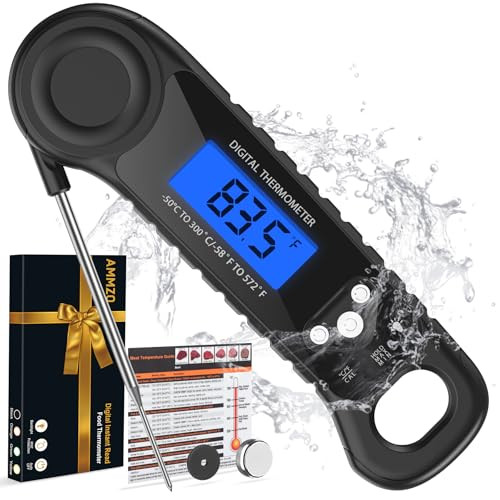 AMMZO Digital Waterproof Magnetic Instant Read Food/Meat Thermometer