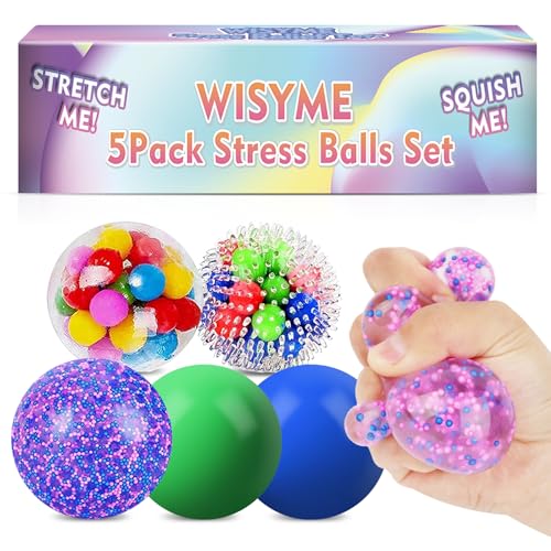 Squishy Sensory Stress Squeezing Balls 5-Pack
