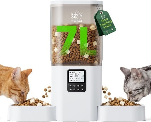 Frienhund Timed Automatic Cat Feeder for 2 Cats (29 Cup) Deal