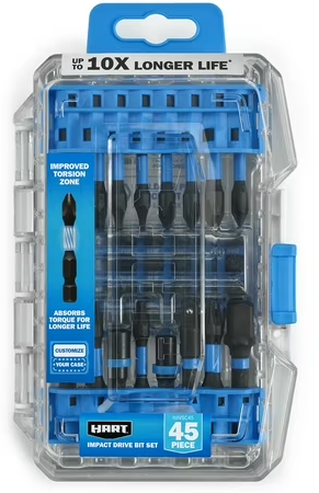 HART 45 Piece Impact Drive Bit Set