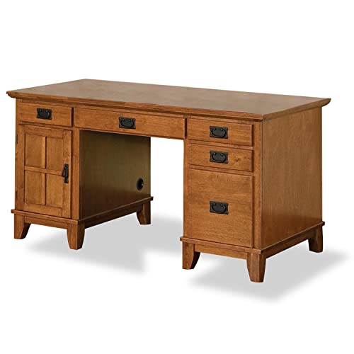 Homestyles Arts & Crafts Cottage Oak Pedestal Desk Deal