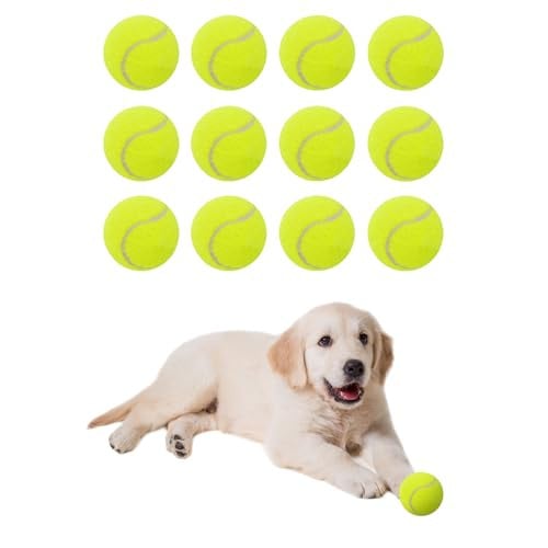 Elevon 2" Mini Tennis Balls for Small and Medium Size Dogs (12-Pack)