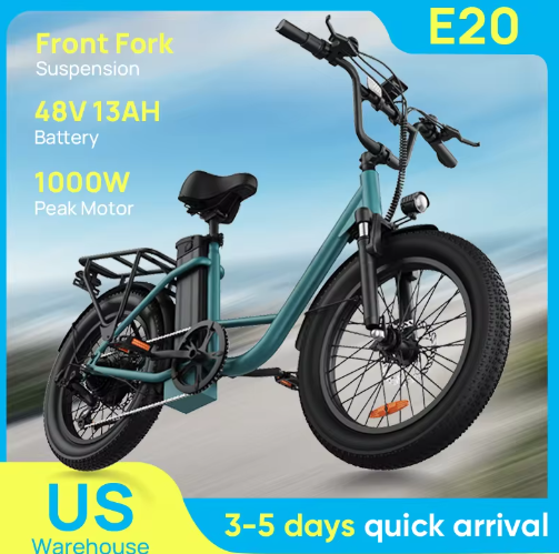 URLIFE E20 1000W 20" Fat Tire Electric Bike 48V 13Ah Deal