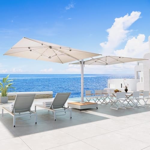 Grand patio 10x10 FT Large Double-Sided Outdoor Cantilever Aluminum Umbrella Deal