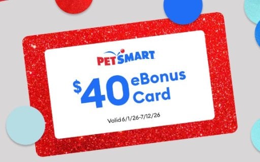 PetSmart $40 Bonus Gift Card with $200 Gift Card Purchase Deal
