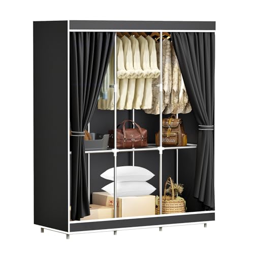 BAOKALER Portable Closet Storage Organizer Wardrobe