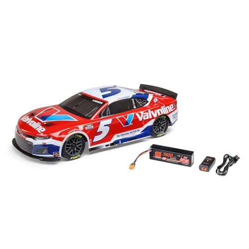 Losi 1/12 NASCAR RC Race Car Kyle Larson No. 5 2025 Valvoline Chevrolet ZL1 2S AWD RTR Brushed On-Road Battery & Charger Included Red