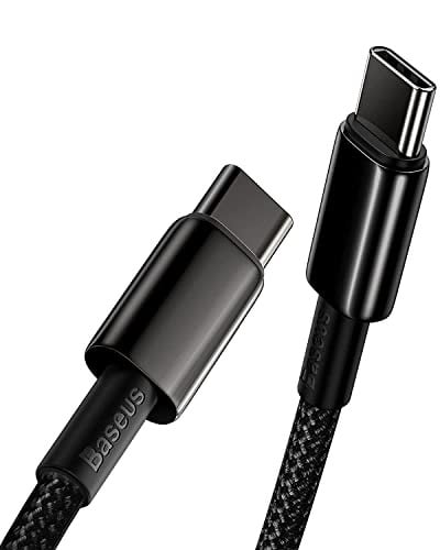 Baseus 100W PD 5A QC 4.0 Fast Charging Braided USB-C to USB-C Cable 3.3' Deal