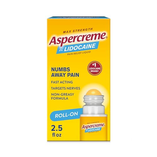 Aspercreme Odor Free Max Strength Lidocaine Pain Relief Liquid 2.5 oz.