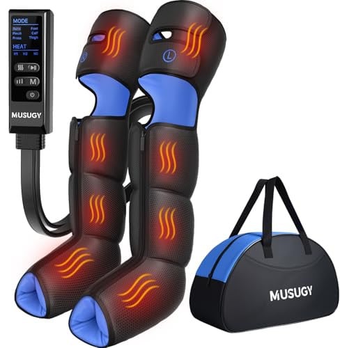 Leg Massager with Heat and Compression: 6 Modes, 9 Intensity, 3 Heat Deal