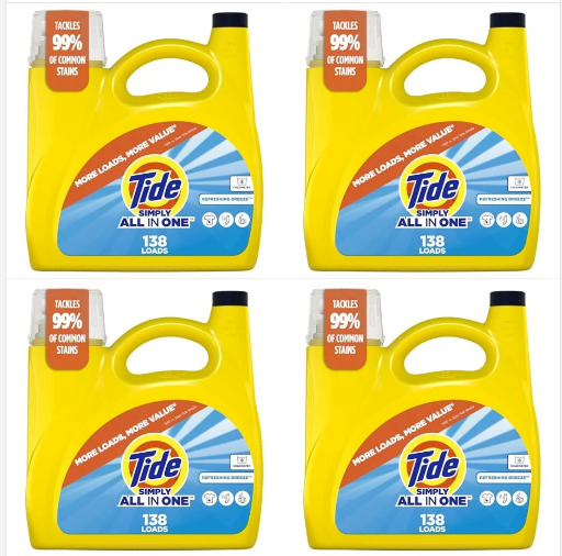 Tide Simply Detergent 4 x 182oz Deal