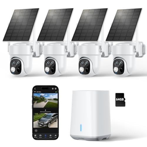 SV3C 2K Solar Powered Wireless Outdoor Security Cameras 4-Pack Deal