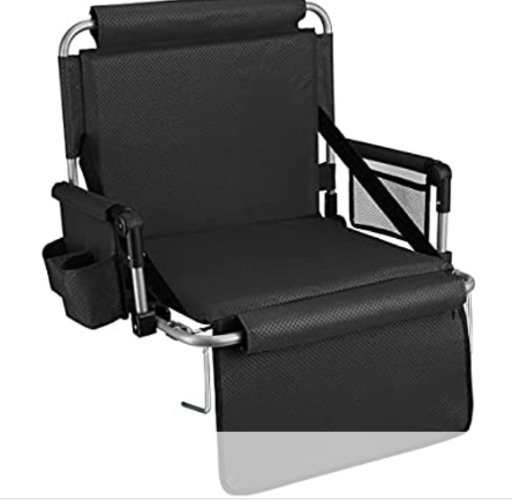 Alpcour Foldable Stadium Bleacher Seat w/ Backrest & Armrest