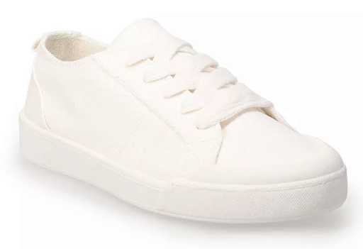 Sonoma Goods For Life Women's Canvas Lace-Up Shoes (White)