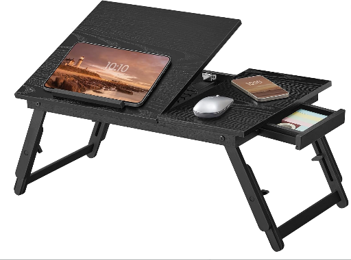 SONGMICS Folding Table Adjustable w/Angle and Height