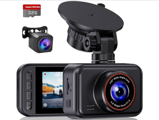 Dash Cam Front and Rear 2.5K with 32GB Card