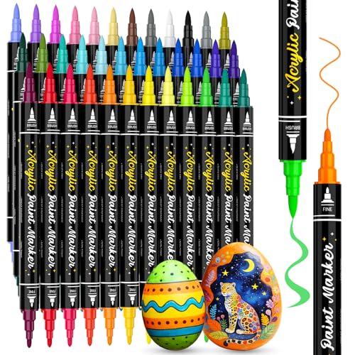 JR.WHITE Dual Tip Acrylic Paint Markers 36-Colors Deal