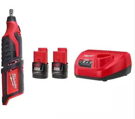 Milwaukee M12 12V Cordless Rotary Tool with M12 Compact 2.0 Ah Battery (2-Pack) Starter Kit Deal