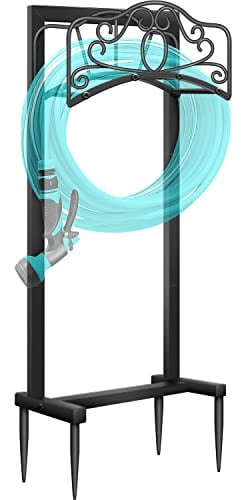 Shomextol Freestanding Metal Garden Hose Holder w/ 100' Capacity