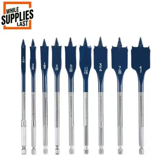 Bosch Daredevil High Carbon Steel Standard Spade Bit Set 9-Piece Deal
