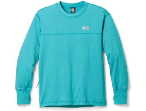 REI Co-op Men's Swiftland Thermal Running Crew Pullover Aero Blue