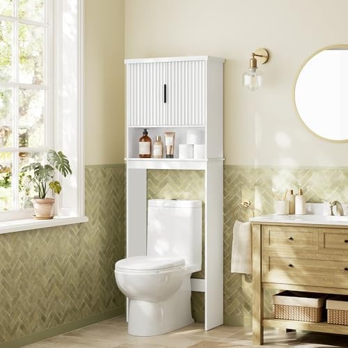 VASAGLE MAXE Collection Over The Toilet Storage Cabinet 23.6-Inch Wide Deal