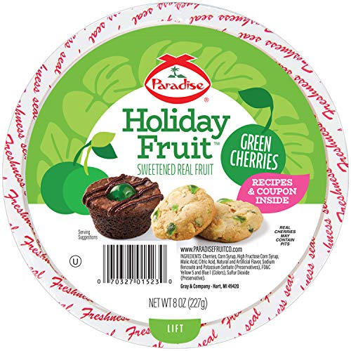Paradise Green Candied Cherries 8 oz