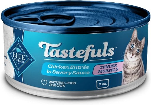 Blue Buffalo Tastefuls Natural Tender Morsels Wet Cat Food 24-Pack 3-Oz Deal