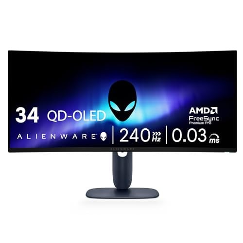 34" Alienware AW3425DW 240Hz 1440p QD-OLED Curved Gaming Monitor Deal