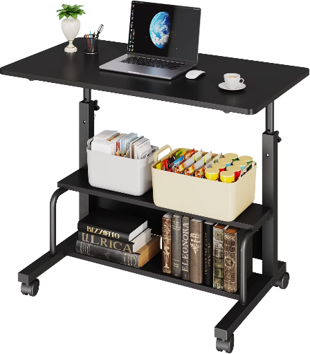edx Adjustable Height Standing Desk w/ Wheels (Black, 16.7'' x 31.5'')