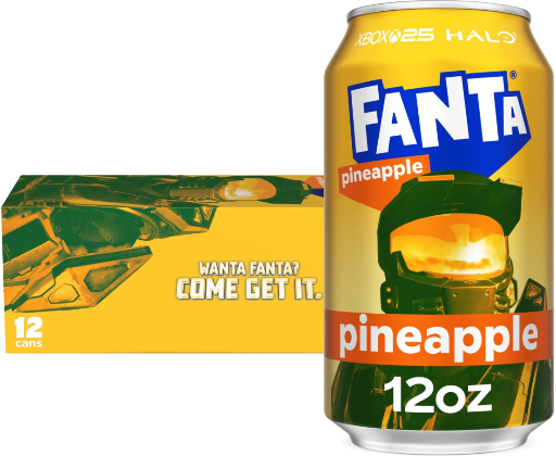 Fanta Pineapple Soda Pack Cans, 12 fl oz, 12 Pack