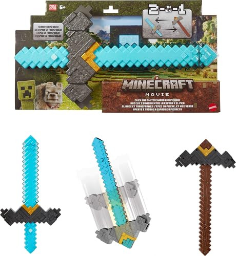 Mattel Minecraft Sword and Pickaxe 2-in-1 Toy