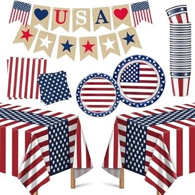 4th of July Tableware 24-Pack Deal