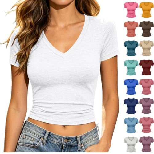 T-Shirt Crop Tops - Many color options 