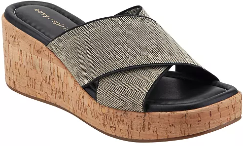 Easy Spirit Women’s Fawn Slip-On Platform Wedge Sandals