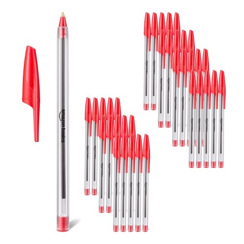 Amazon Basics Medium Point Ballpoint Pens 36-Pack (1.0mm, Red Ink) Deal