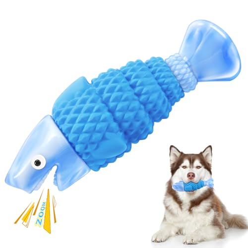 WinTour Tough Squeaky Dog Chew Toy Blue Shark
