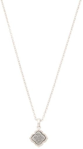 Kendra Scott Rhodium Platinum Drusy Pendant Necklace