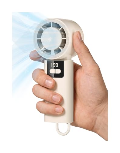 Zkidour 5000mAh 200-Speed Portable Handheld Mini Fan w/ LED Battery Display Deal