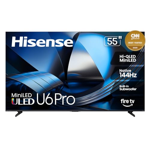 Hisense 55" 4K UHD Mini-LED ULED 144Hz HDR Gaming AI Smart Fire TV