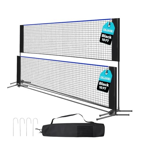 OLIXIS 10-Ft Adjustable Height Badminton Net Set w/ Bag