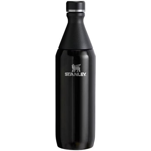 Stanley 20oz All Day Slim Water Bottle Black 2.0 Gloss