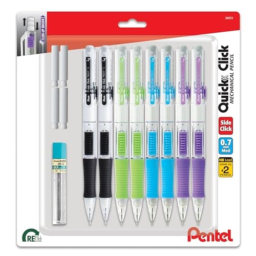 Pentel Quick Click Mechanical Pencil 8-Pack (Black, 0.7mm) Deal