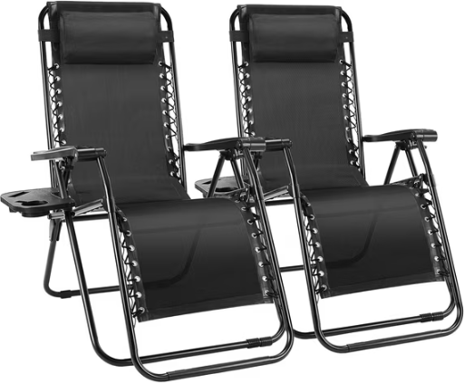 EDX Zero Gravity Outdoor Lounge Chair 2-Pack Deal