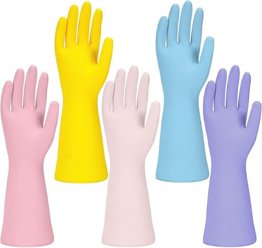 Kitchen Dishwashing Gloves 5-Pack