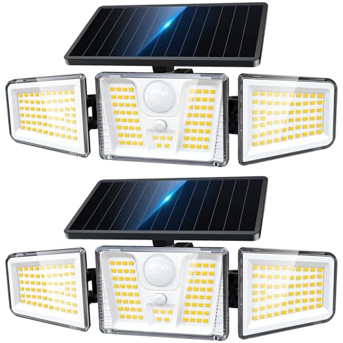 KOOPER Solar Flood Lights 2-Pack 210 LED