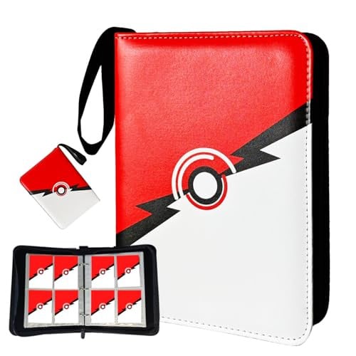 400 Pockets Card Binder 3-Ring Zipper Cards Holder Book with Removable 50 Sleeves