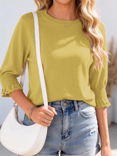 Totatuit 3/4 Pleated Sleeve Sweaters
