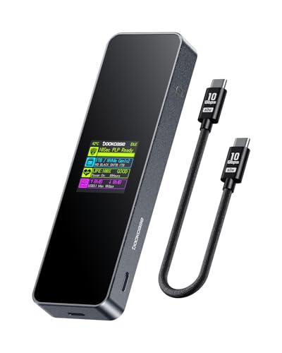 DOCKCASE Smart M.2 NVMe SSD Enclosure 10Gbps USB 3.2 Gen 2 Type-C